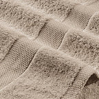 Wealuxe Taupe Bath Towels 27x54 Inch, Cotton Towel Set - Image 8