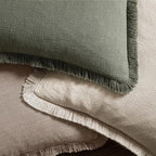 MIULEE Decorative Throw Pillow Covers Neutral Linen Fringe Throw Pillows Set of - Image 4