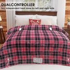 Pink Heated Blanket Electric, Queen Size 84X90, 10 Heat Levels/8 Hours Auto - Image 2