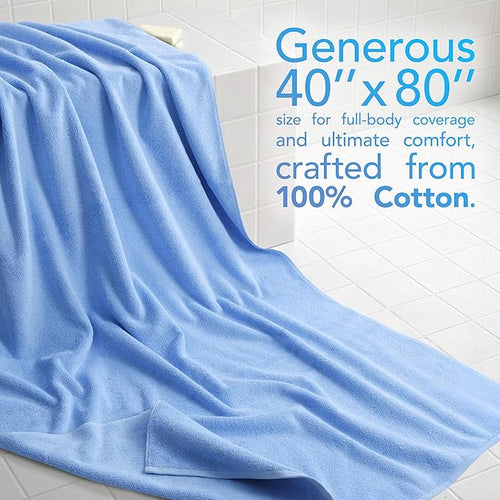 American Soft Linen 100% Cotton 600 GSM Turkish 40x80 Oversized Bath Towel Sheet - Image 2