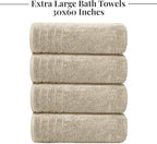 Tens Towels Pack of 4 Extra Large Bath Towels 30 x 60 Inches, 100% Cotton - Image 5