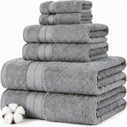 Modern Threads - Spun Loft 6-Piece 100% Combed Cotton Towel Set - Bath Towels by ModernThreads