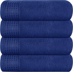 GLAMBURG Ultra Soft 4 Pack Oversized Bath Towel Set 27x54 inches, 100% Cotton by GLAMBURG