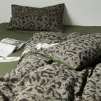 mixinni Leopard Duvet Cover Queen Size, Premium Yarn-Dyed Jacquard Cotton Duvet - Image 4