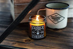 Candle Theory Man Cave Stuff Men 4oz Candles Set of 3, Crackling Woodwick - Image 8