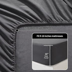 LBRO2M 100% Pure Linen Sheet Set Deep Pocket Up to 16" Bed Sheets Sets - Image 5