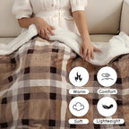 Electric Heated Blanket Full Size 72"x84", Soft Flannel - Image 2