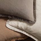 MIULEE Decorative Throw Pillow Covers Neutral Linen Fringe Throw Pillows Set of - Image 4