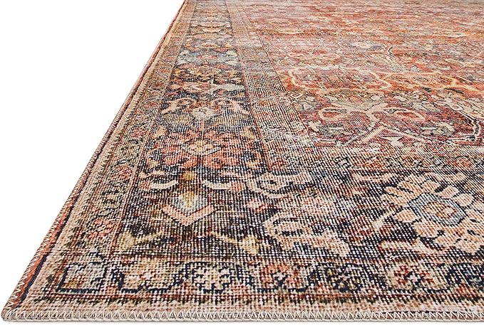 Loloi Layla Collection LAY-02 Spice/Marine 9'-0" x 12'-0" .13" Thick Area Rug - Image 7