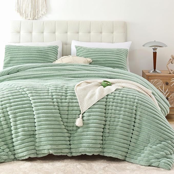 Smoofy Fluffy Full Size Comforter Sets 3 Pieces by SMOOFY