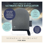 Seraphic Skincare Men Ultimate Exfoliating Facial Mitt – 100% Vegan Dual-Sided - Image 3