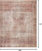 Loloi Layla Collection LAY-11 Cinnamon/Sage 9'-0" x 12'-0" .13" Thick Area Rug - Image 2