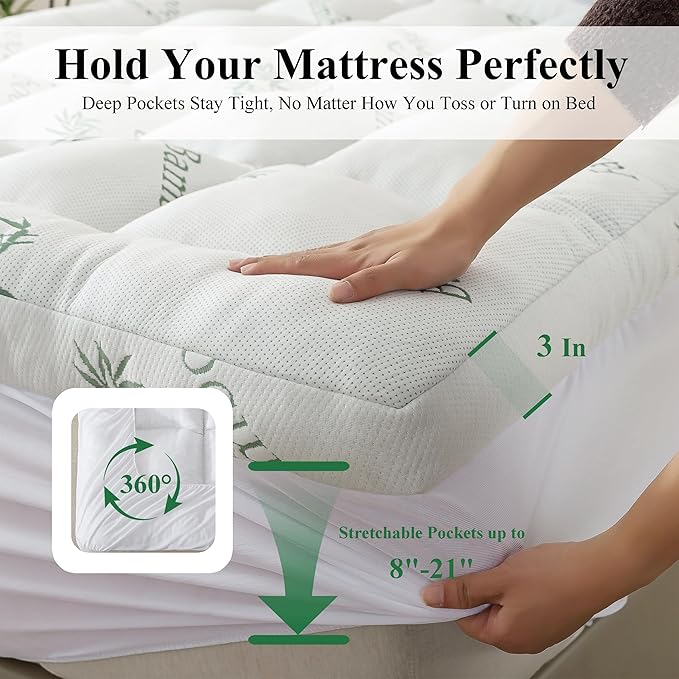 ELNIDO QUEEN® 3 Inch Memory Foam Mattress Topper King Size - Image 7