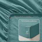 LBRO2M 100% Pure Linen Sheet Set Deep Pocket Up to 16" Bed Sheets Sets - Image 4