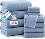 Casa Platino Premium Cotton Bath Towel 12 Piece Set by CasaPlatino