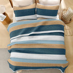 Litanika Quilt King Size FBird, Stripe Patchwork Summer Bedspread Coverlet 3 - Image 3