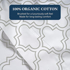 Lane Linen 100% Organic Cotton Twin Size Flat Sheet Only - Image 5