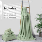 8-Piece Bath Towel Set, 2 Extra Large Bath Towel Sheets, 2 Hand Towels and 4 - Image 6