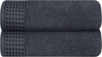 GLAMBURG 100% Cotton 2 Pack Oversized Bath Towel Set 28x55 Inches, Ultra Soft by GLAMBURG