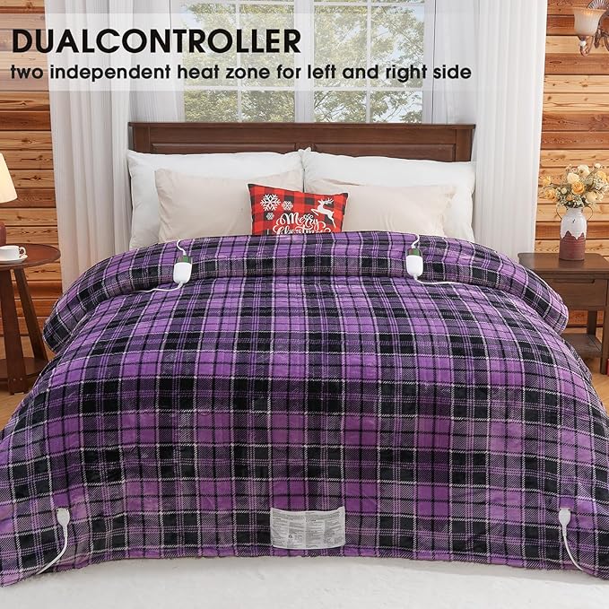 Heated Electric Blanket King Size, 90X100 Heating Blanket King - Image 2