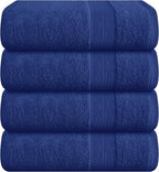 Belizzi Home 4 Pack Bath Towel Set 27x54, 100% Ring Spun Cotton, Ultra Soft by Unknown