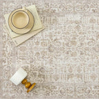 Light Brown Runner Rug 2x5 Hallway Machine Washable Kitchen Vintage Distressed - Image 6