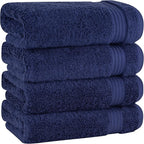 Cotton Paradise Hand Towels for Bathroom, 100% Cotton Turkish 4 Piece Hand by UNITEDHOMETEXTILE