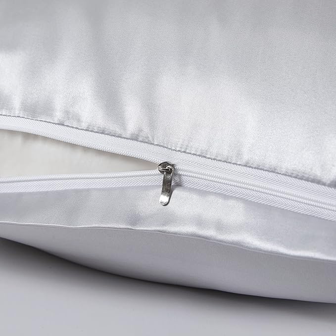 Satin Pillowcases with Zipper （20x30）, Queen Size Pillowcases Set of 2 - Image 4