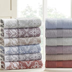 Modern Threads Charlize 6-Piece 100% Cotton Towel Set–Reversible Yarn Dyed - Image 4