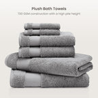 BIOWEAVES 100% Organic Cotton 700 GSM Plush 6-Piece Towel Set GOTS Certified - Image 2