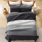 Litanika Twin Quilt Set Black, 68x86 Stripe Bedspread Coverlet 2 Pieces - Image 3