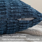 Aegero Pack of 2 Corduroy Decorative Throw Pillow Covers 16x16 Inch Soft - Image 3