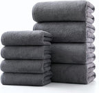 Lumimi Towel Set of 8 Very Soft Microfiber 4 Bath and 4 Hand Towels Quick Dry by Lumimi