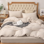 PURE ERA Jersey Knit 2pc Duvet Cover Set 100% T-Shirt Heather Cotton Super Soft - Image 6
