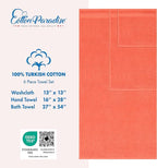 Cotton Paradise 6 Piece Towel Set, 100% Cotton Soft Absorbent Turkish Towels - Image 4