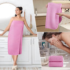 POLYTE 430 GSM Microfiber Quick Dry Lint Free Oversize Bath Towel Set, 6 Piece - Image 5