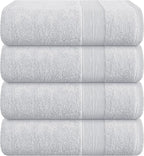 Belizzi Home 4 Pack Bath Towel Set 27x54, 100% Ring Spun Cotton, Ultra Soft by Unknown