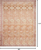Loloi Layla Collection LAY-16 Natural/Spice 7'-6" x 9'-6" .13" Thick Area Rug - Image 2