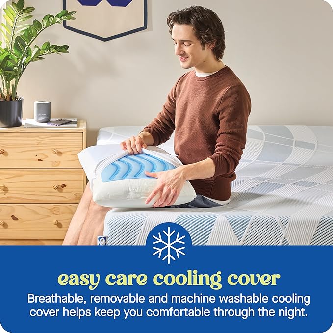 Sealy Dreamlife King Size Memory Foam Cooling Pillow - Image 5