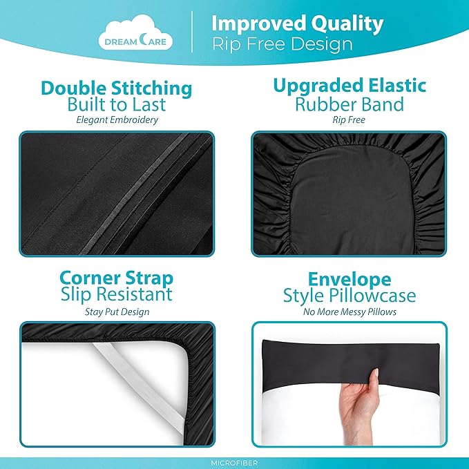 DREAMCARE King Size Sheets Set - Image 5