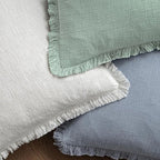 MIULEE Decorative Throw Pillow Covers Neutral Linen Fringe Throw Pillows Set of - Image 4