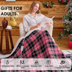Pink Heated Blanket Electric, Queen Size 84X90, 10 Heat Levels/8 Hours Auto - Image 4