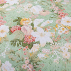 FADFAY Floral Duvet Cover Set Full 100% Cotton Girls Bedding 600 TC Mint Green - Image 7