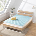 Best Price Mattress 1.5 Inch Egg Crate Memory Foam Mattress Topper, Cooling Gel - Image 2
