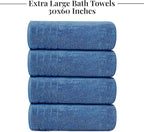Tens Towels Pack of 4 Extra Large Bath Towels 30 x 60 Inches, 100% Cotton - Image 7