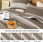 Litanika Quilt King Size Hazel, Stripe Patchwork Summer Bedspread Coverlet 3 - Image 6