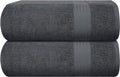 GLAMBURG Premium Cotton Oversized 2 Pack Bath Sheet 35x70-100% Pure Cotton by GLAMBURG