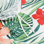 FADFAY Hawaiian Style Red Hibiscus Palm Leaves Tropical Duvet Cover Set Summer - Image 7