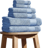 BIOWEAVES 100% Organic Cotton 700 GSM Plush 6-Piece Towel Set GOTS Certified by BIOWEAVES
