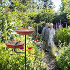Freestanding Birdbaths Bowl Outdoor, Standing Garden Bird Bath Bird Feeder & - Image 5